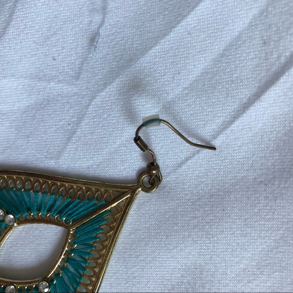 Cato Turquoise Thread Earrings! - Picture 2 of 2
